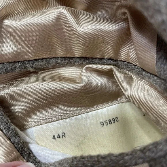 VTG Polo Ralph Lauren Wool Blend ticket pocket Tan Brown Blazer sport coat 44R‎